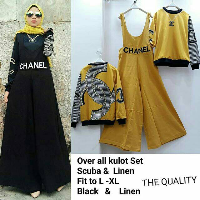 kulot set scuba dan linen