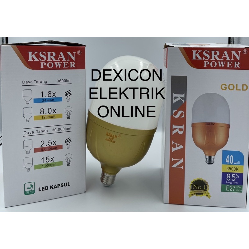 KSRAN DINO 40 Watt/bohlam 40 watt/lampu led terang/bohlam led terang/lampu hemat energi/lampu putih terang/bohlam terang murah