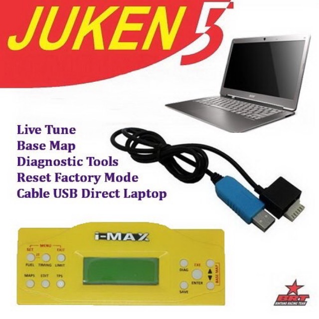 Paket Remote ECU Juken 5 dan Plus BRT Komplit / Include USB Super Yelow Cable