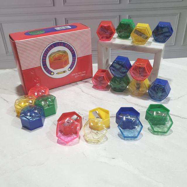 Serutan murah (1box=24pc)/serutan lucu/serutan fancy/rautan murah/sharperner/serutan warna-SEGI 6