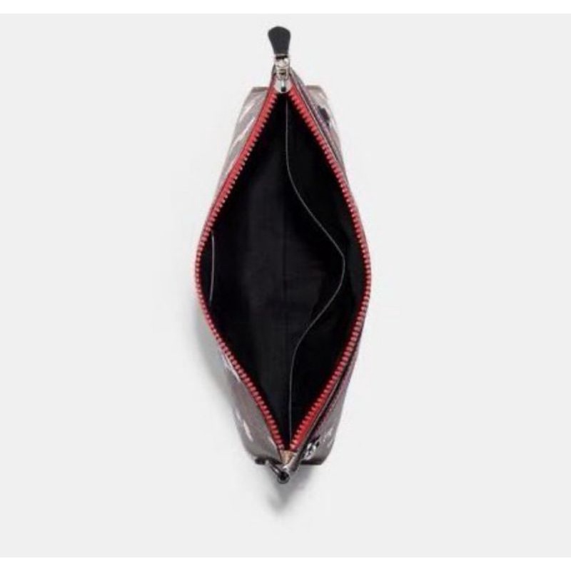 Coach X Peanuts Carryall Pouch In Signature Canvas With Snoopy Print (5734)