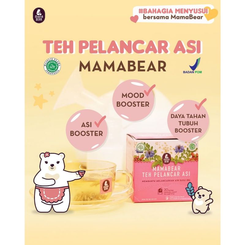 MAMA BEAR TEH PELANCAR ASI/ TEH MAMABEAR ASI BOOSTER TEA / BOOSTER ASI