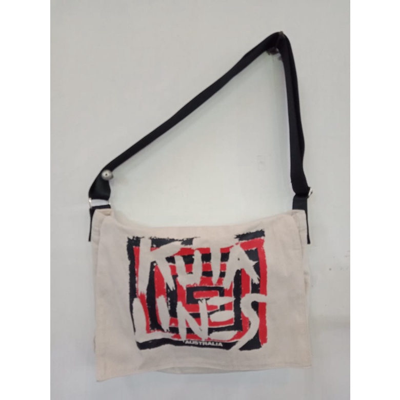 Kuta Lines - Painted 35x25 (Natural) Post Man Bag