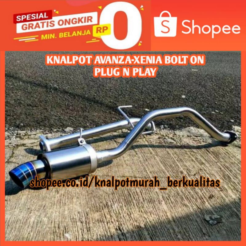 KNALPOT MOBIL RACING AVANZA XENIA BOLT ON SYSTEM BAUT PLUG N PLAY MUFFLER JS RACING
