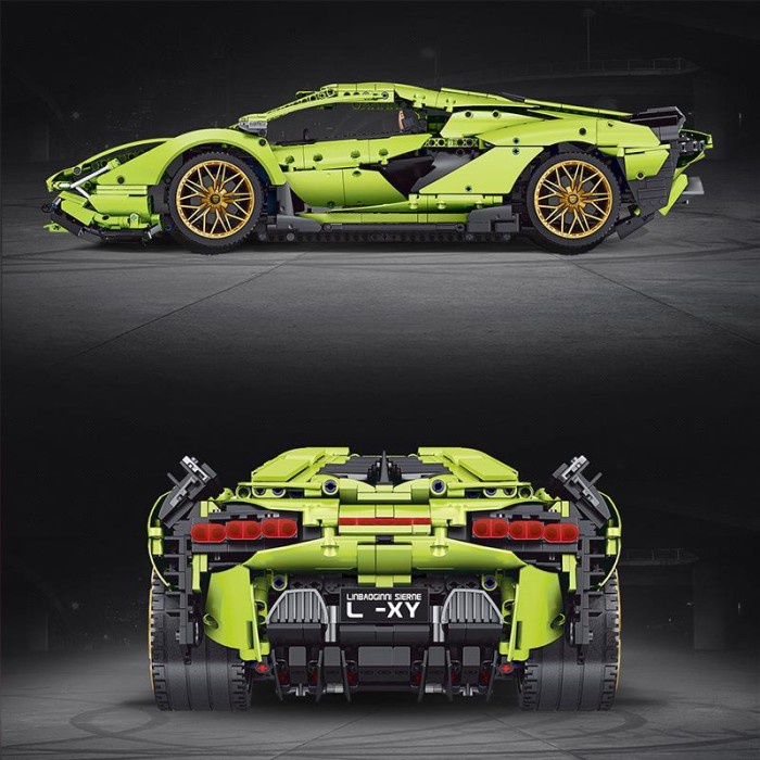 MOULD KING 13057S TECHNIC LAMBORGHINI SIAN HYPER GREEN BRICKS