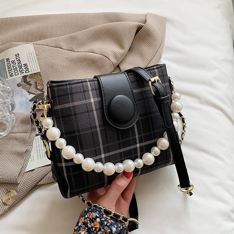 [✅BISA COD] 2268 ELEGANT SQUARE WITH PEARL SLING BAG (REAL PICTURE)