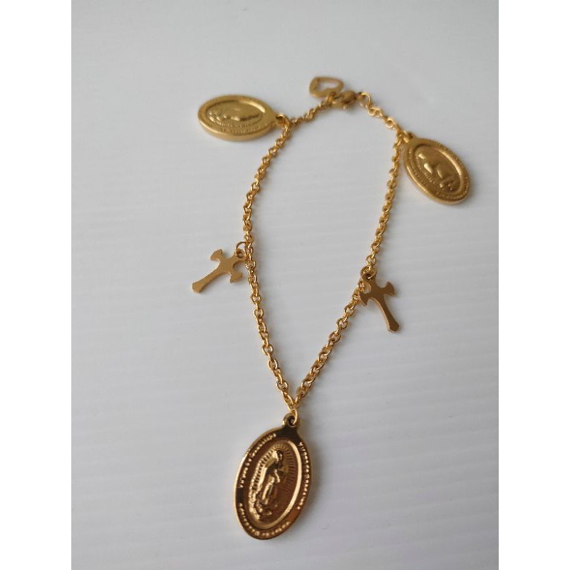 Gelang Tangan Rohani Salib Titanium Import