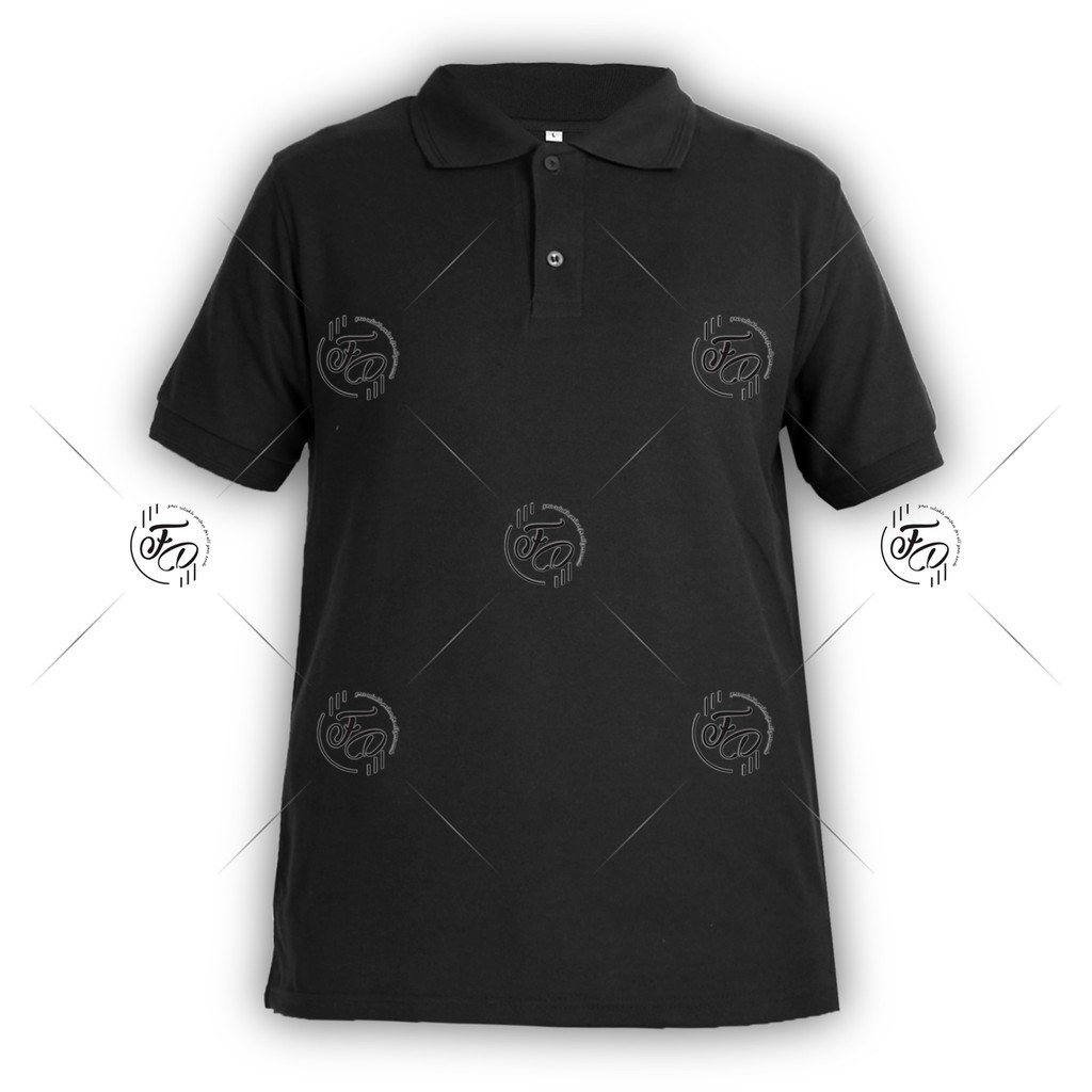 PREMIUM POLO  SHIRT HITAM Lengan Pendek Kaos  Kerah Polos  