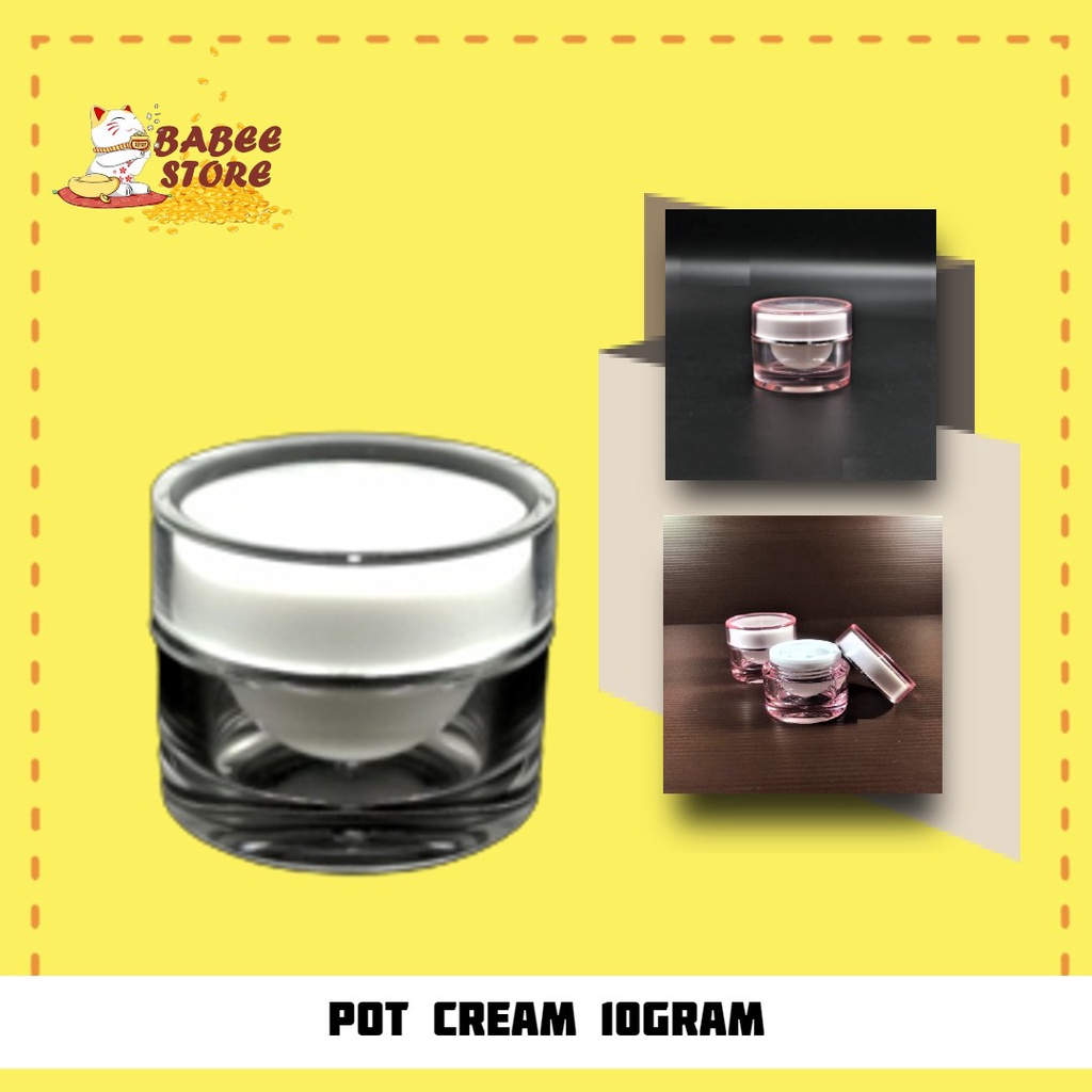 BABEE - POT CREAM ACRYLIC 10GRAM BENING PINK / POT KRIM AKRILIK 10G / WADAH KOSMETIK