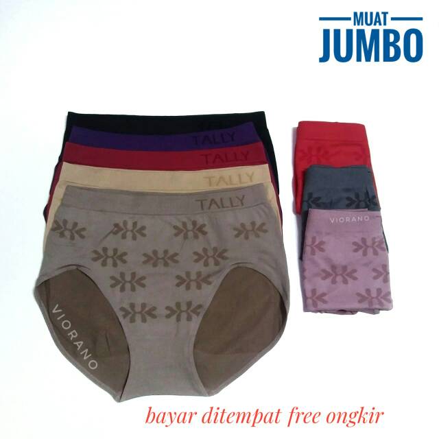 Celana Dalam Wanita Jumbo Rajut Premium Tally 839 / 838 Cd Cewek Muat Jumbo 4L Rajut Stretch
