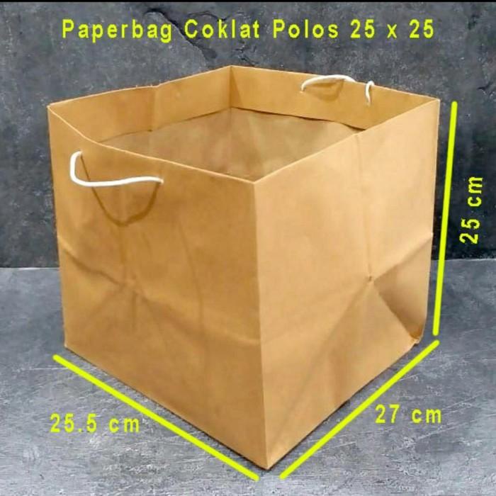 

Goodiebag Paper Bag 25X25 Coklat Polos Isi 12 Pcs