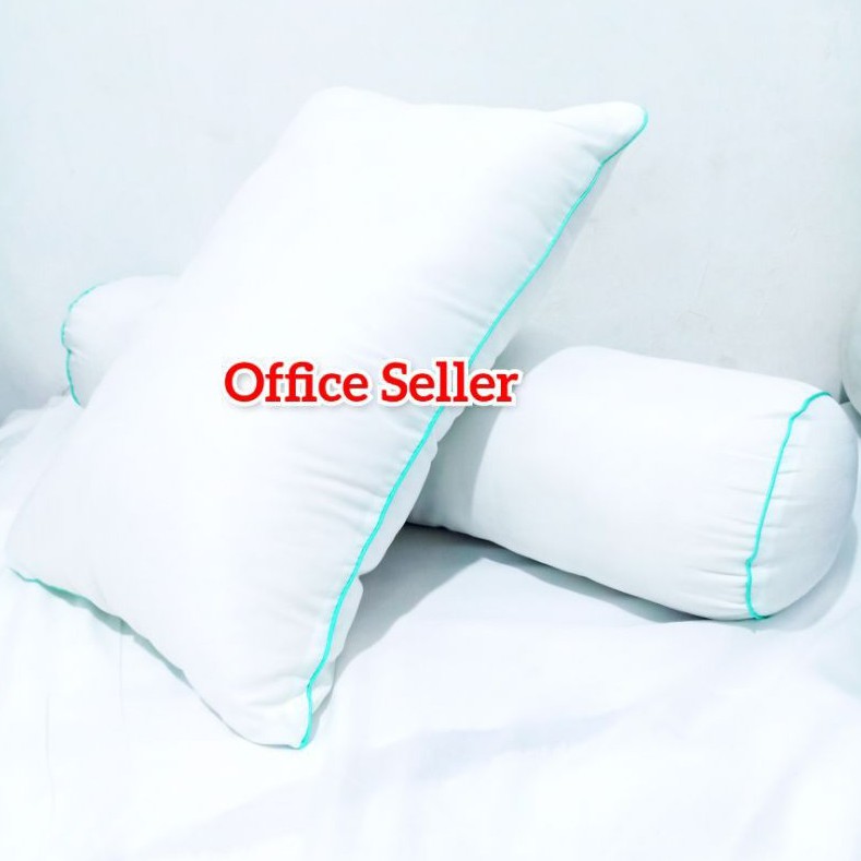 BANTAL dan GULING HOTEL 45x65cm PUTIH - SILIKON 750 gram