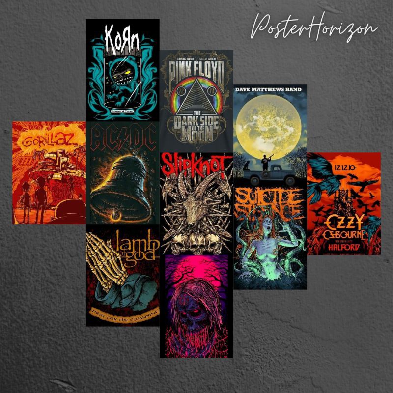 Isi 10pcs Poster Band Poster Metal Poster Kamar Poster Dinding Posterbmth Shopee Indonesia