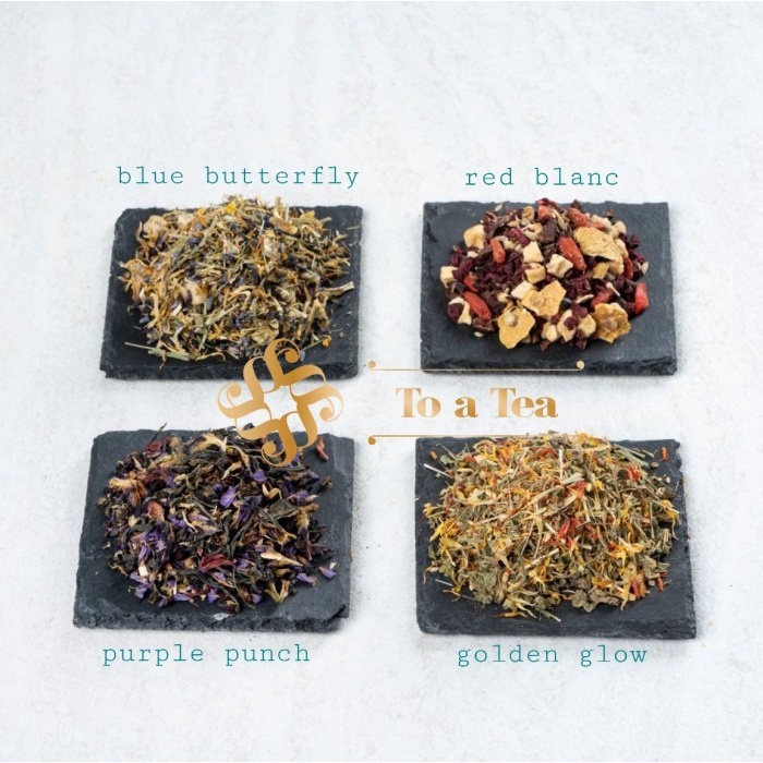 

Teh-Daun- To A Tea Colorful Health Remedy Blue, Purple, Yellow, Red Tea - 10Gr - Red Blanc -Daun-Teh