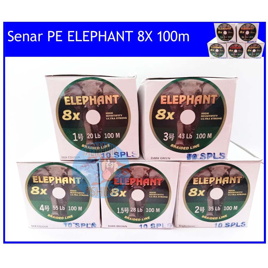 Benang/senar PE ELEPHANT 8X 100m