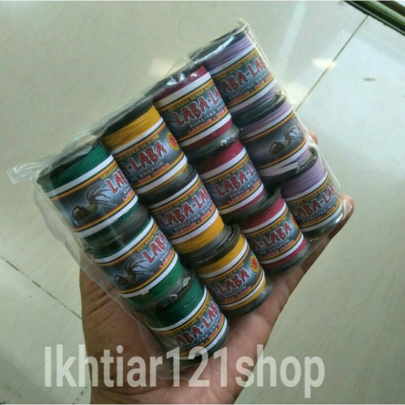 1 Lusin Benang Layangan Kenur Gelasan Kecil/Benang Layang-Layang Gelasan Kenur Mini isi 12 pcs