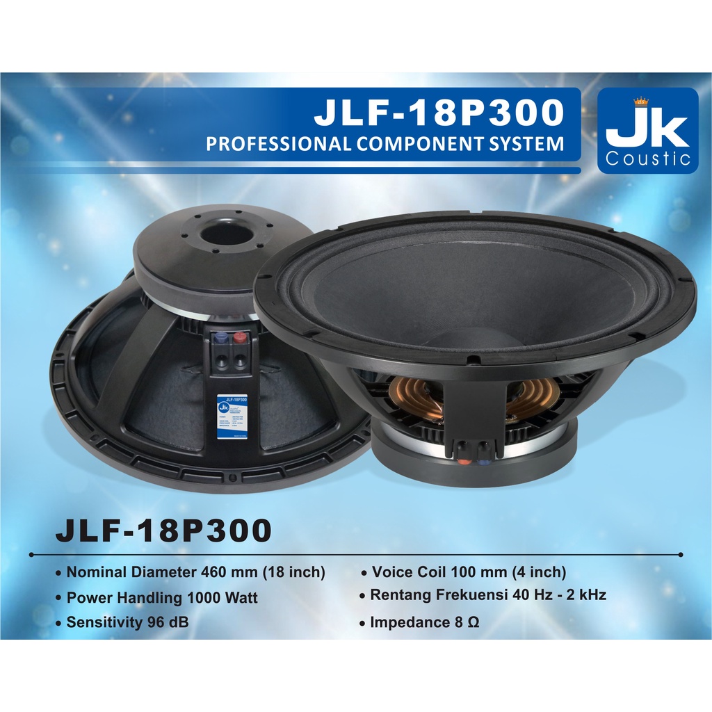 Speaker 18 inc JK Coustic Speaker JLF 18P300M
