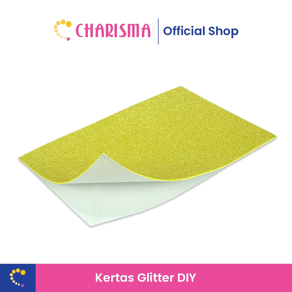 Charisma Kertas Glitter DIY - DIY Crafting Glitter Paper Eva Foam - Scrapbook Foam Art Glitter Handi