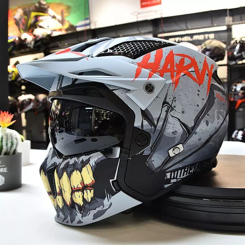 MT HELMET STREETFIGHTER SV SKULL HARVY ORIGINAL
