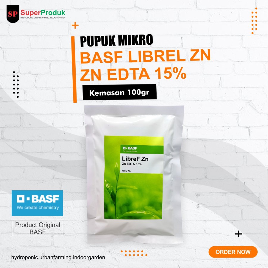 Pupuk Chelate-Zinc-Zn EDTA-Librel Zn 15% @100gr Basf