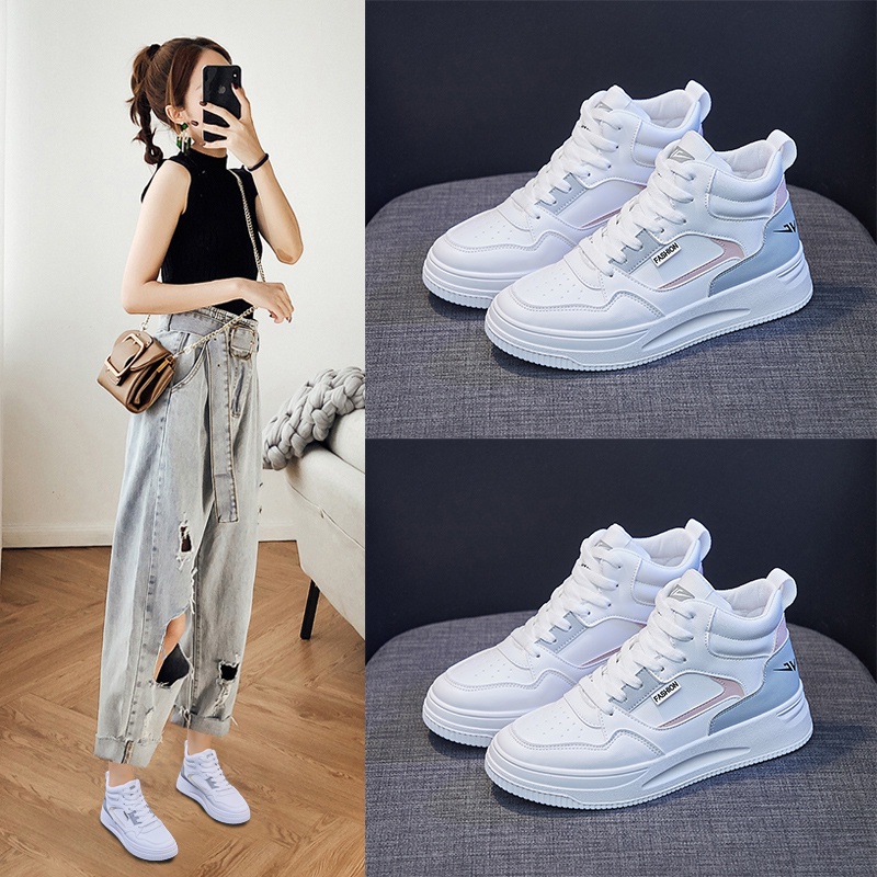 9.9 [DENDEN.ID] Sepatu Wanita Sneaker Korea Putih Import Sepatu Olahraga