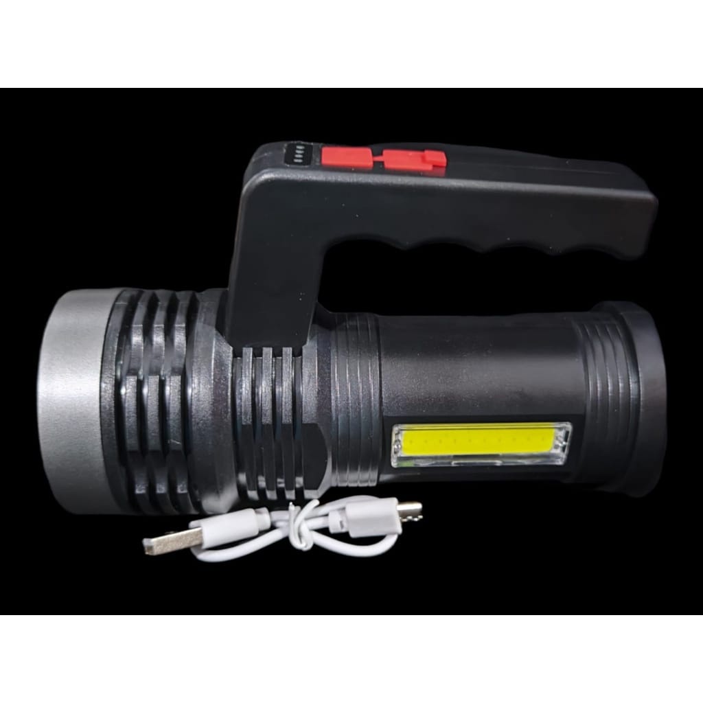 Senter LED + COB Jarak Jauh Super Terang / Senter Tangan Senter Genggam LED COB USB