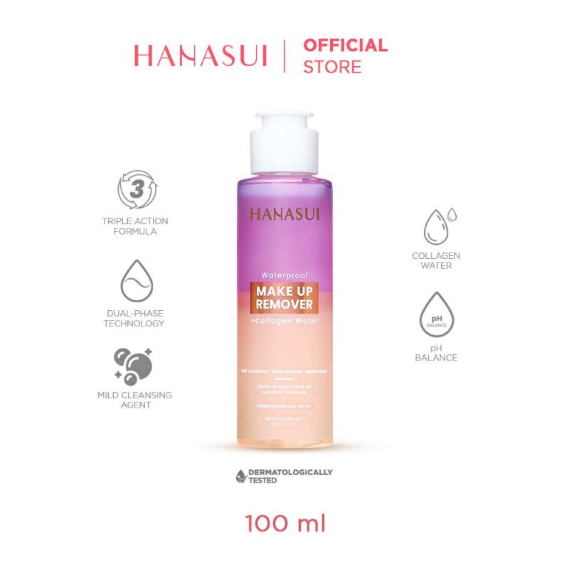 HANASUI Waterproof Makeup Remover + Collagen Water 100ml