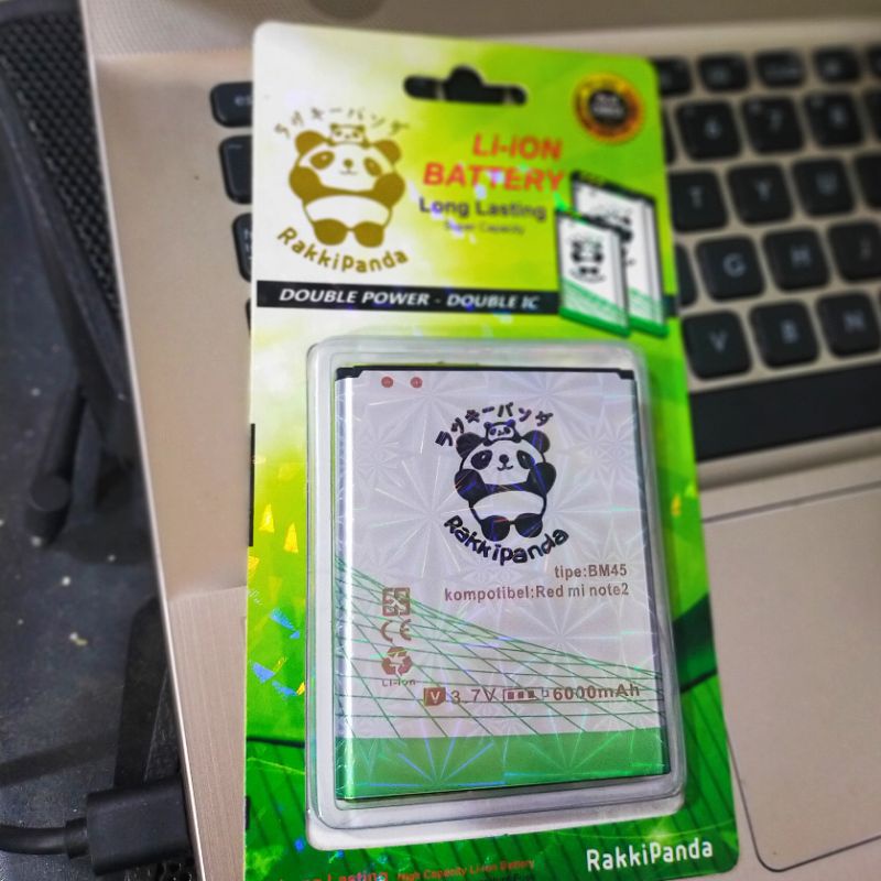 (RAKKI-PANDA BM45) Baterai Xiaomi Redmi Note 2 Double power Battery BM45