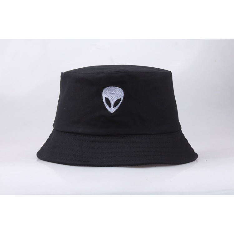 BHAL bucket hat import alien hitam black topi summer fisherman korea kpop idol