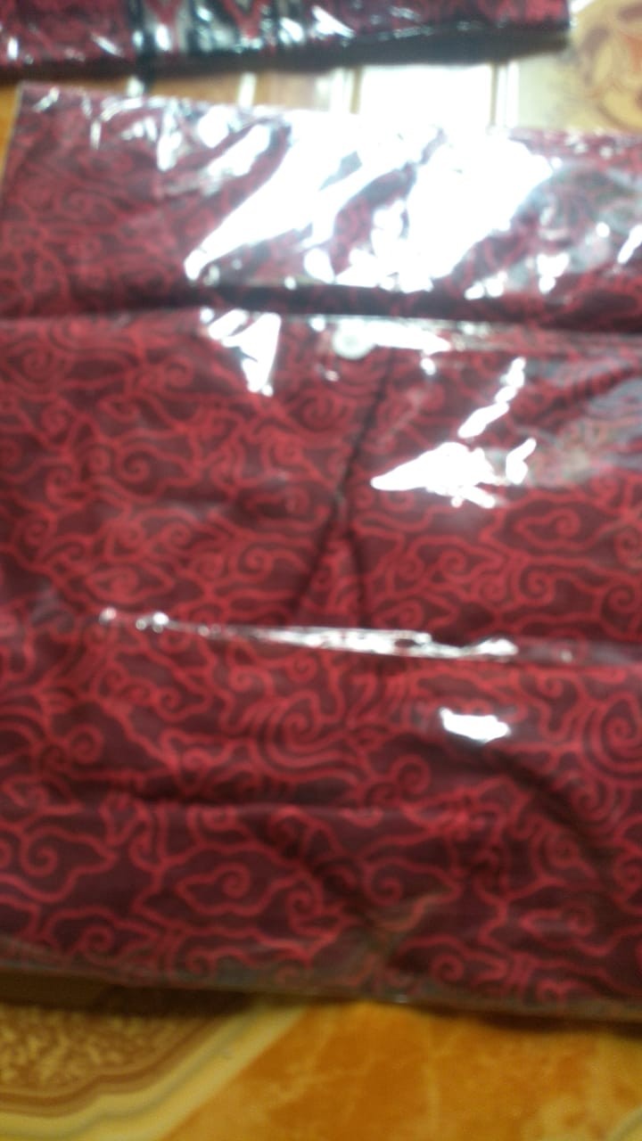 Batik Couple Keluarga Maura Couple Sania Ruffle Ori Ndoro Jowi Dnt Termurah Motif Mega Mendung Merah