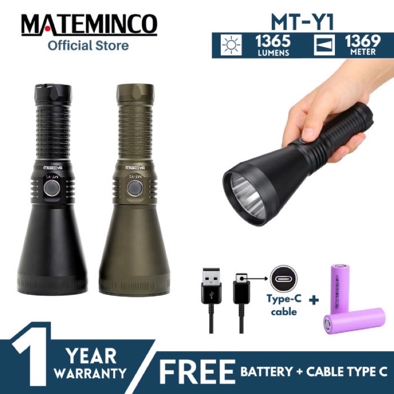 Mateminco MT-Y1 Osram KW CULPM1.TG Flashlight Senter LED 1365 Lumen