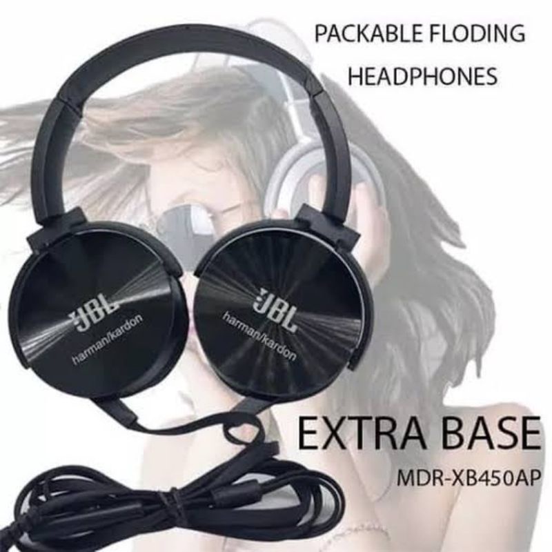 Headphone Bando JBL XB450 Headset Hf Kabel XB-450 Extra Bass