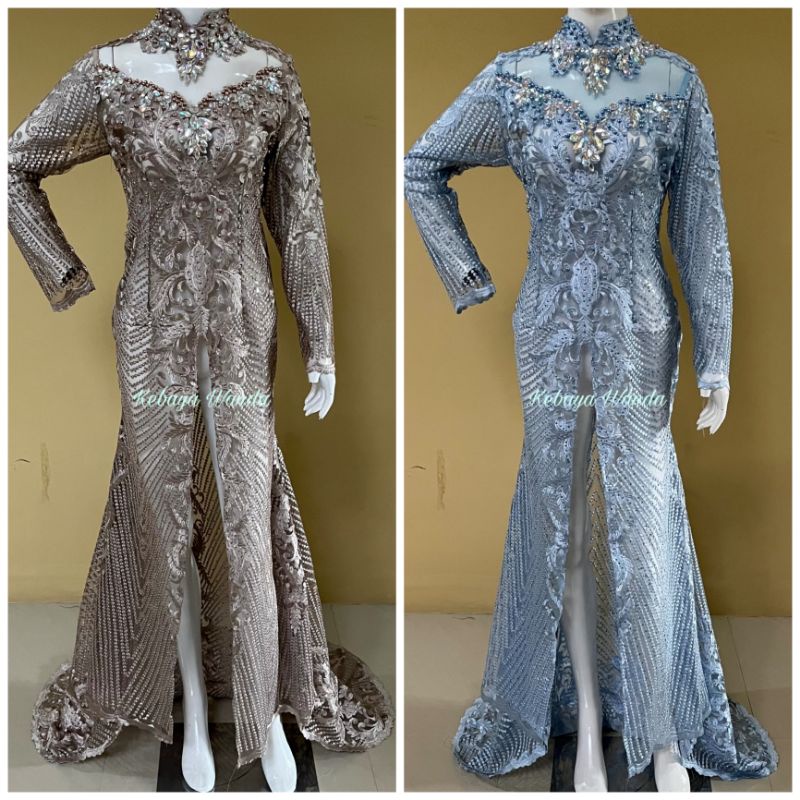 Ready Gaun Pengantin Elisab Mutiara / Wedding Dress / Kebaya Modern / Gaun Pesta Pernikahan