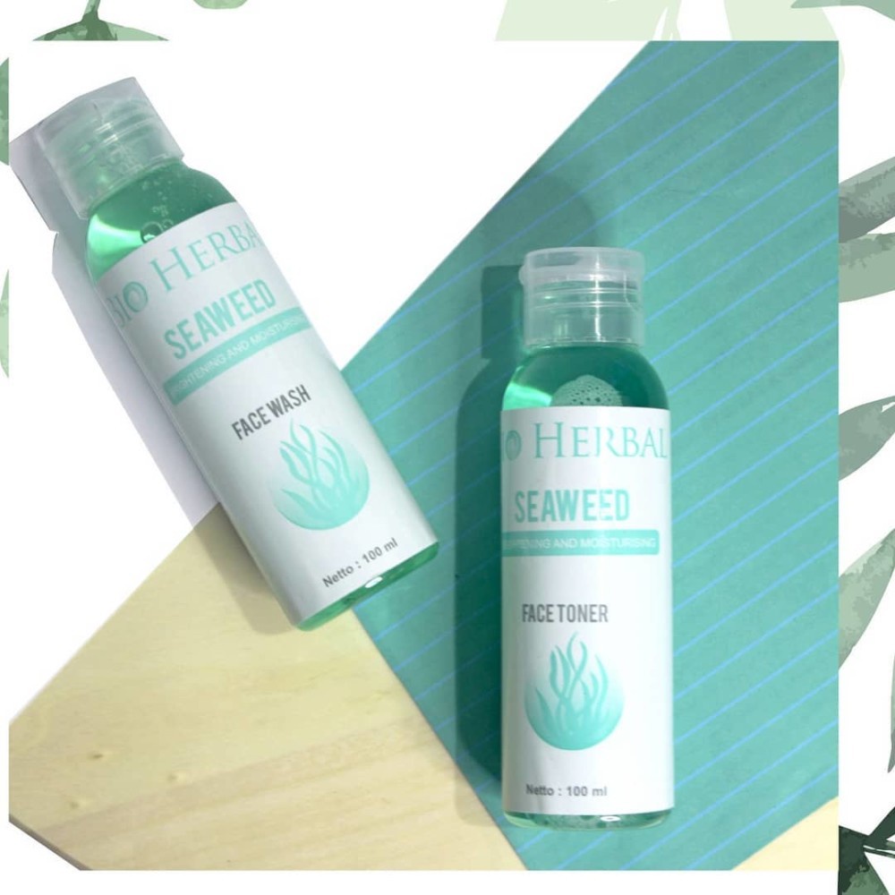 [ORI] Bio Herbal Seaweed Facial Wash Pembersih Muka Membersihkan dan Melembabkan BPOM 100% Original - Tanpa Box