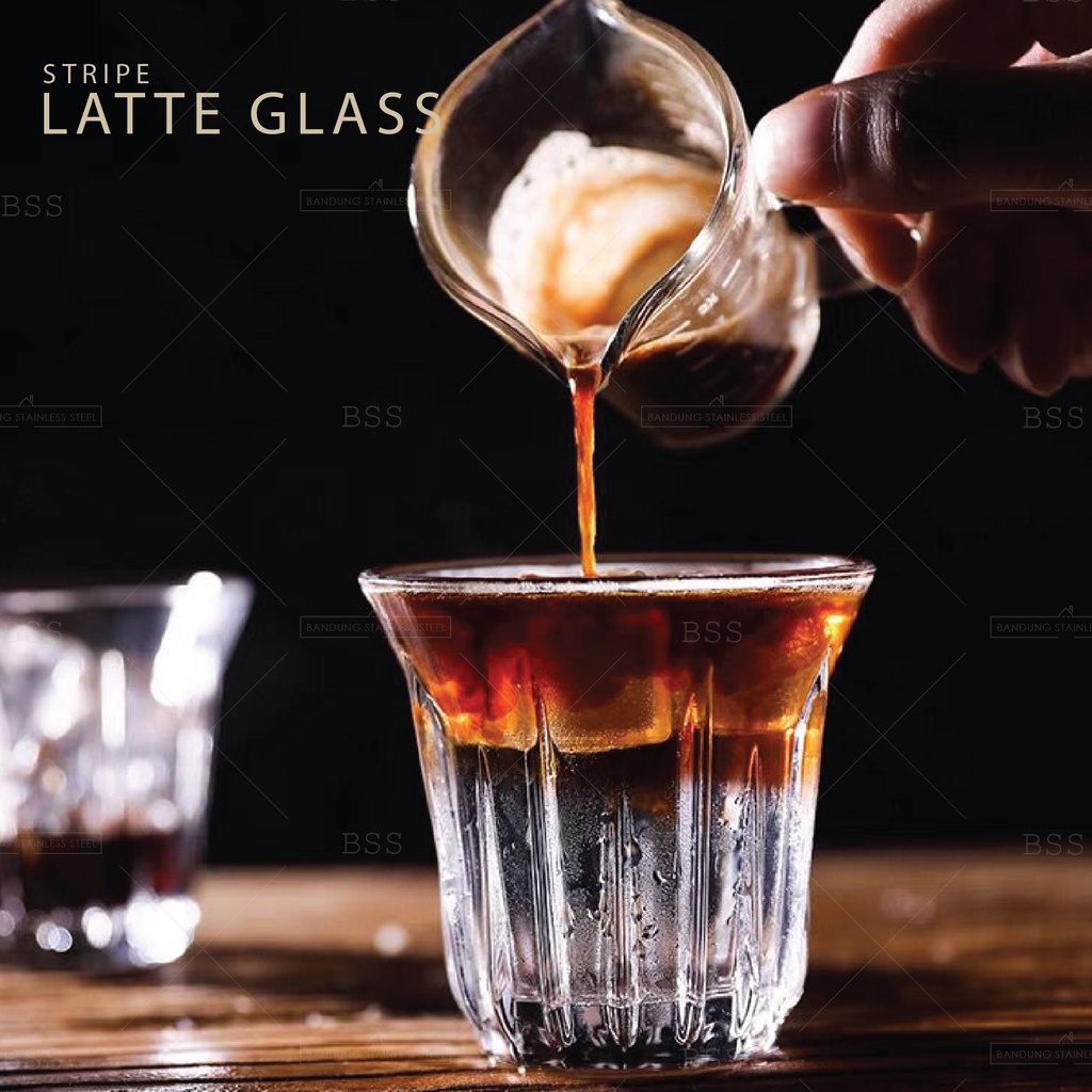 Gelas Kopi Susu Cangkir 200ml Putih Australia Latte Coffee Glass Simple Vintage Bomber