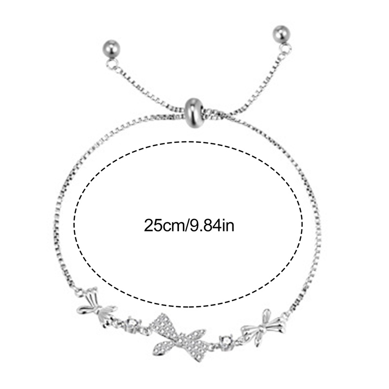 Gelang Model Tarik Bahan Tembaga Desain Pita Hias Berlian Gaya Simpleperi Untuk Wanita