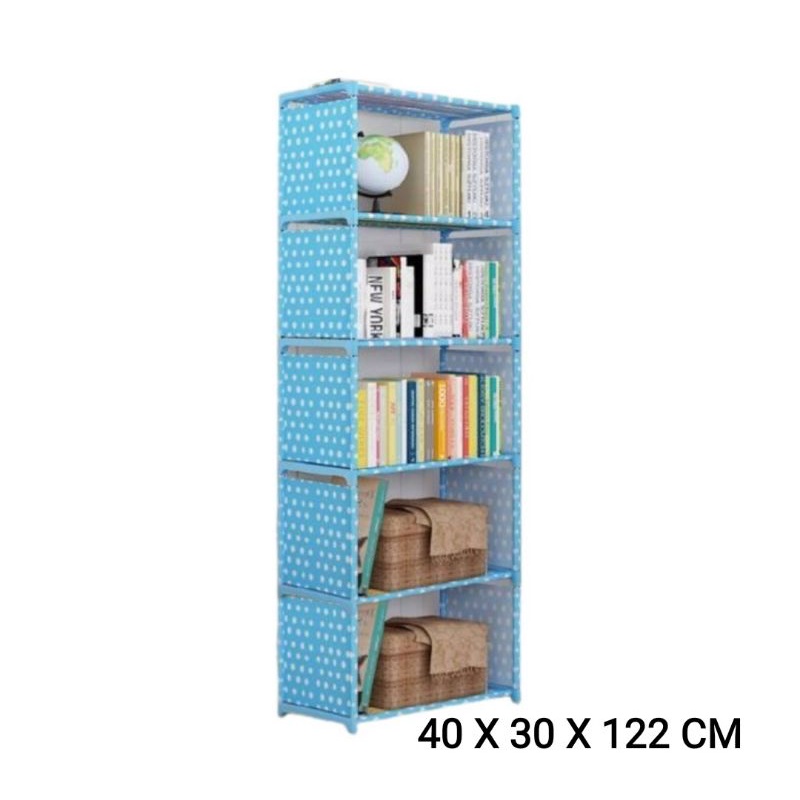 Rak 5 susun buku sepatu serbaguna rack polos motif kartun lucu unik
