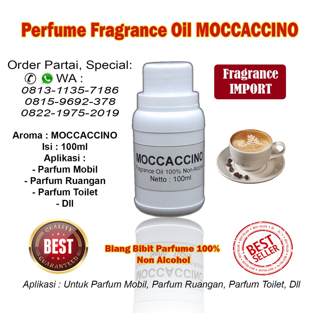 Bibit Biang Parfum Aroma MOCCACCINO 100ml / Parfum Chocolate / MOCACINO