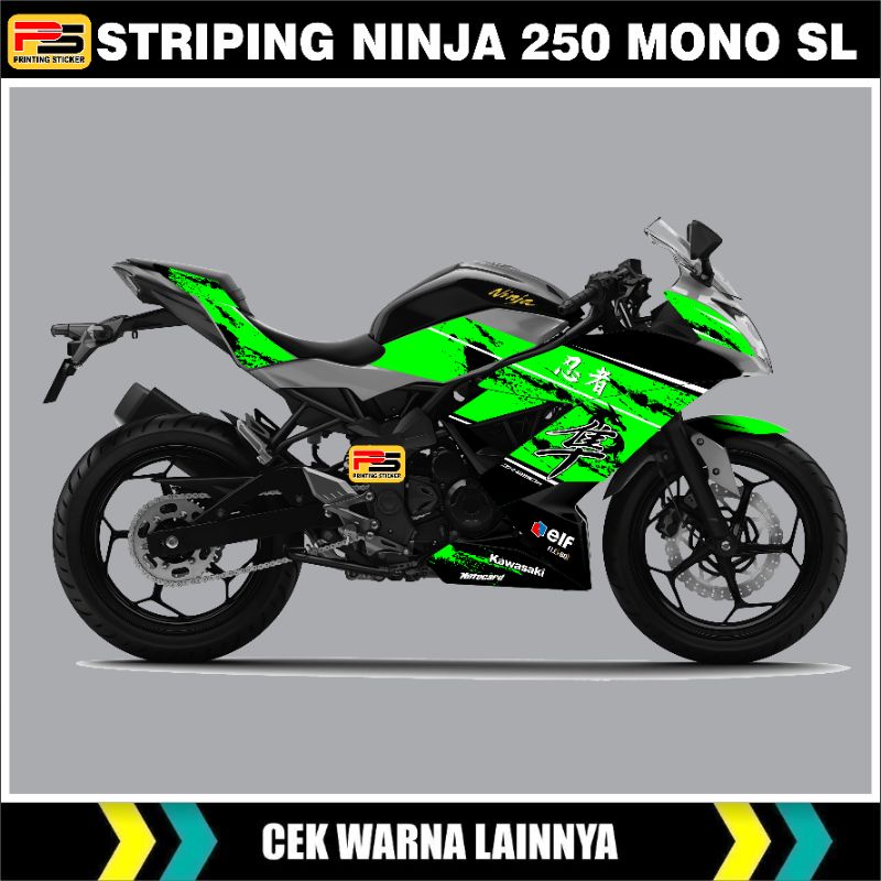 Striping Ninja RR 250 Mono Sl/Decal Stiker Kawasaki Ninja 250 Rr Mono Sl