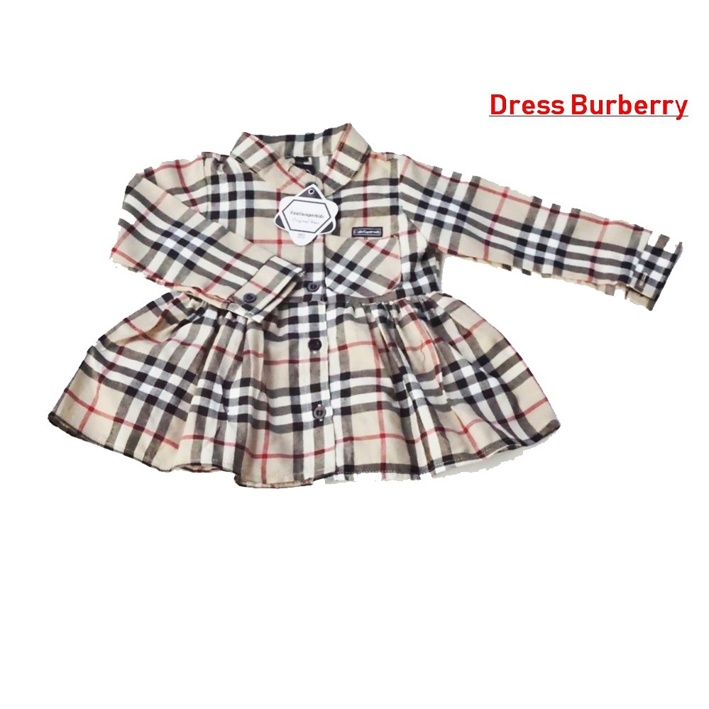 Kemeja &amp; Dress Burbery Anak Harga Satuan Bisa Couple