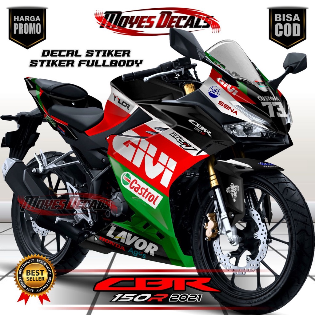 Stiker Decal Motor Cbr 150r 2021 Full Body motif leopard 2021