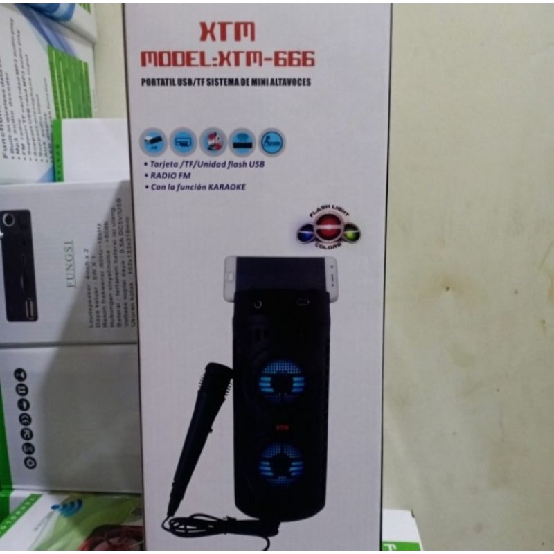 Speaker Bluetooth XTM-666 Free Mic // Speaker Karaoke