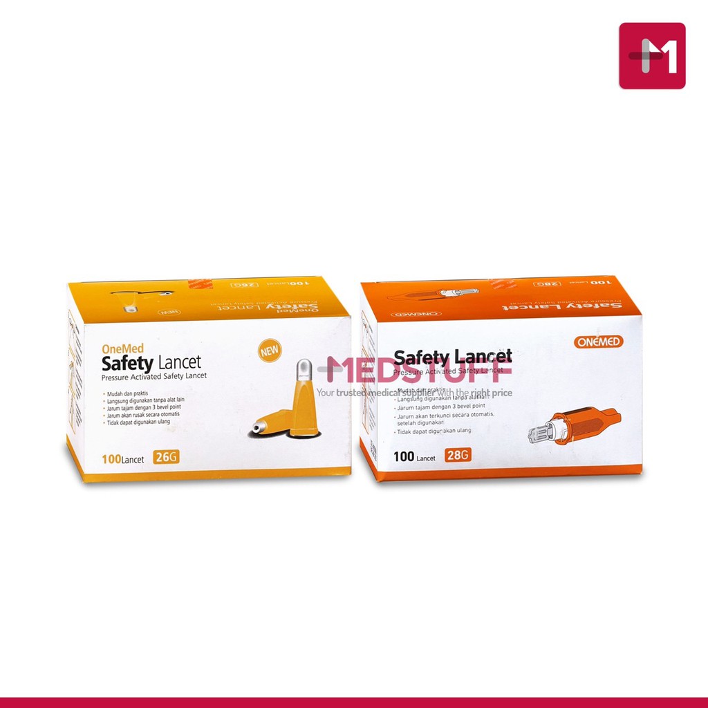 Safety Lancet Onemed isi 100pcs Blood Lancet Pen Lancet