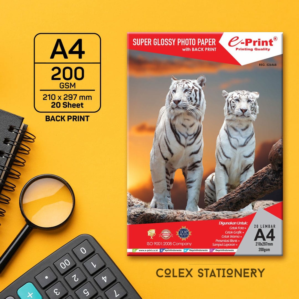 

Glossy Paper Alumunium Pack / Kertas Foto Glossy Alumunium A4 200 gram