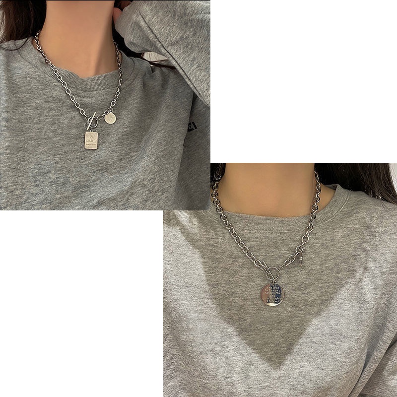 1 titanium baja dekorasi kalung untuk wanita in hip hop baru fashion merek online merah bulu sweter