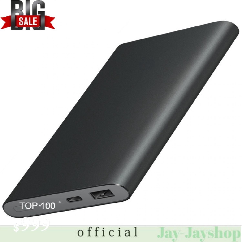 Xiaomi Power Bank Super Thin Portable USB Type C 10000mAh(Replika 1:1)