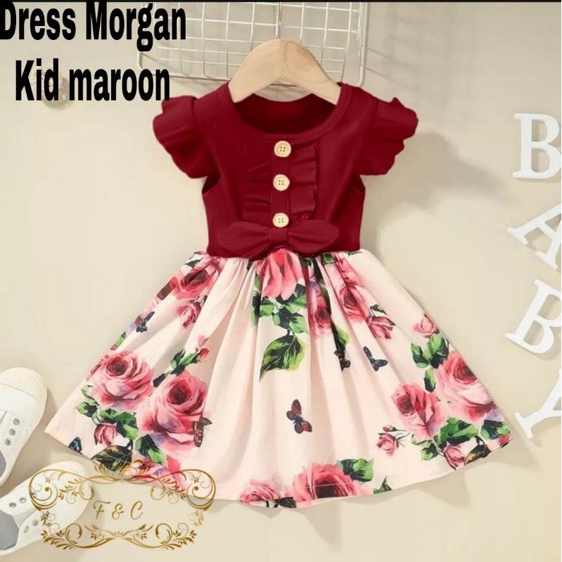 DRESS MORI KID gaun ulang tahun anak cewe DRESS ANAK PEREMPUAN usia 3-5 THN/DRESS PESTA ANAK