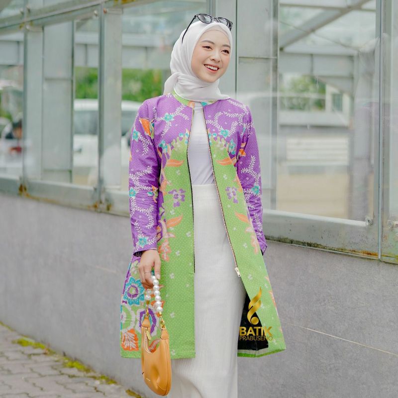 TUNIK BATIK MOTIF HESTI  BATIK WANITA MODERN SERAGAM BATIK DINAS BATIK NGANTOR TUNIK BUSUI MODERN
