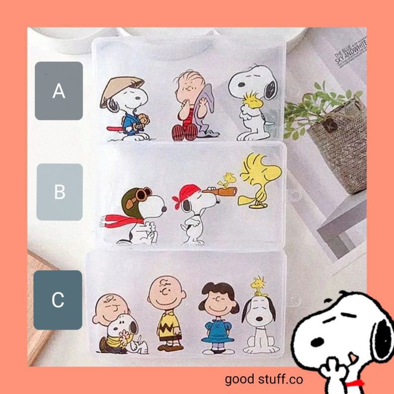 Ready Snoopy Peanuts Mask Case Box Kotak Penyimpanan Masker Medis Kain