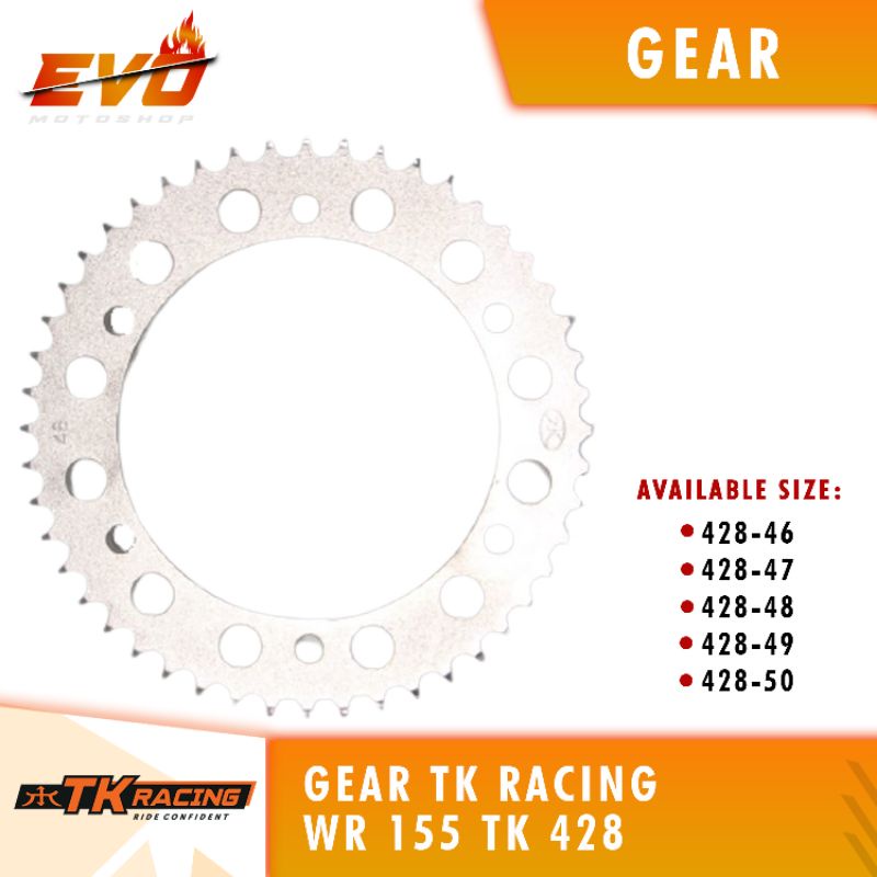 gear TK Yamaha WR 155 428-46T - 428-50T belakang